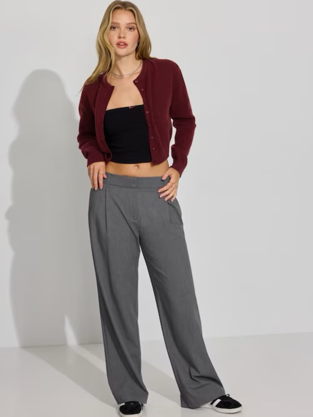 Garage Women's Gray Wide-Leg Trousers